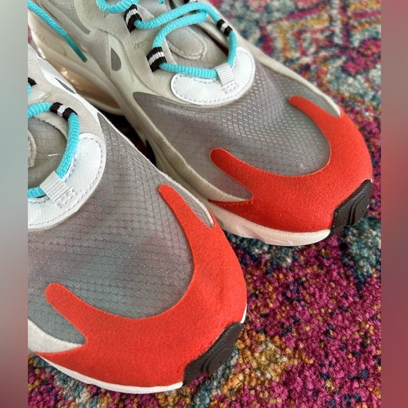 Nike | Women’s white/orange/turquoise Air Max 270 React Sneakers, size 10 - Picture 10 of 13